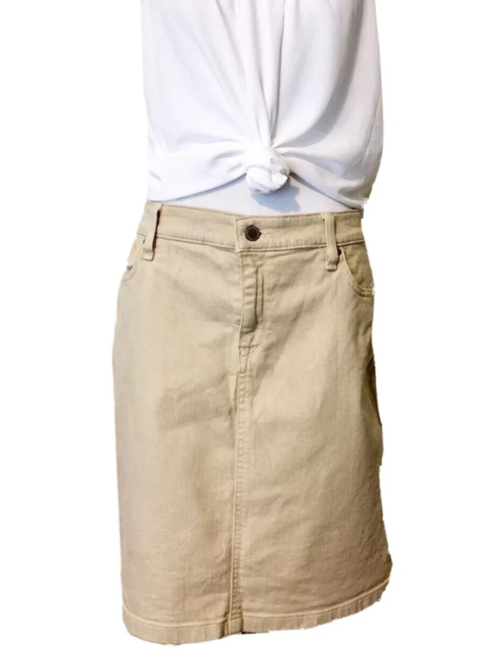 L.L. Bean Favorite Fit Denim Skirt